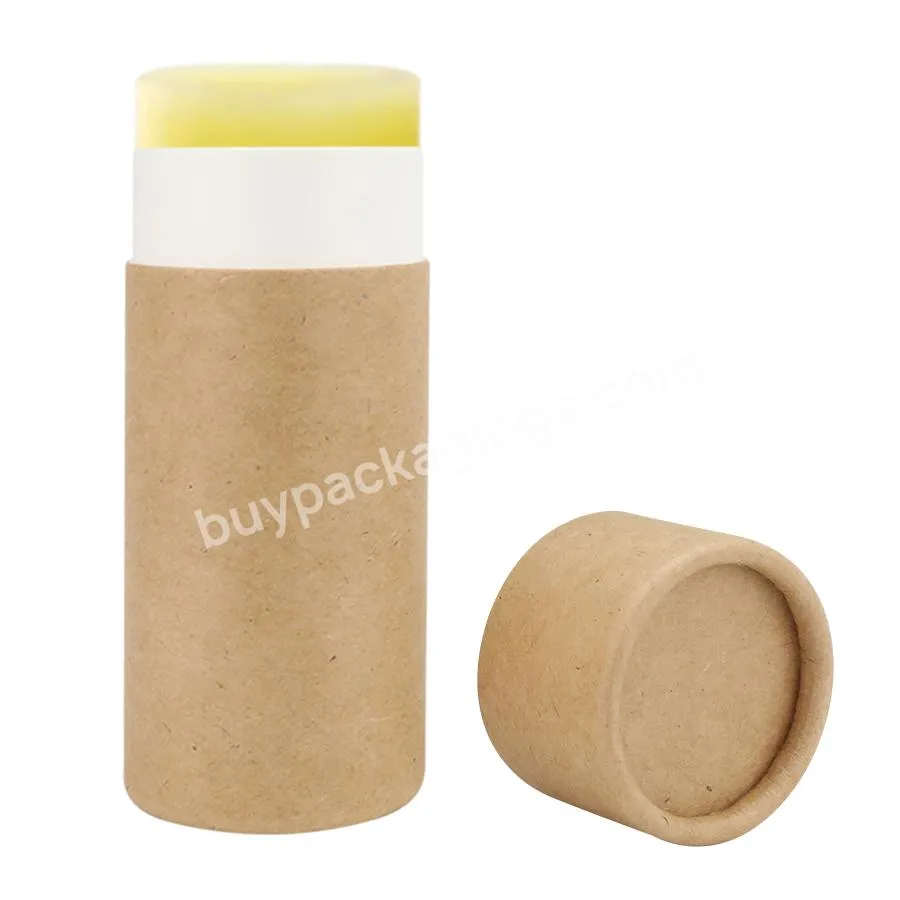 Customized Lipstick Cardboard Containers Empty Lip Balm Packaging Brown Biodegradable Paper Lipsticks Tube