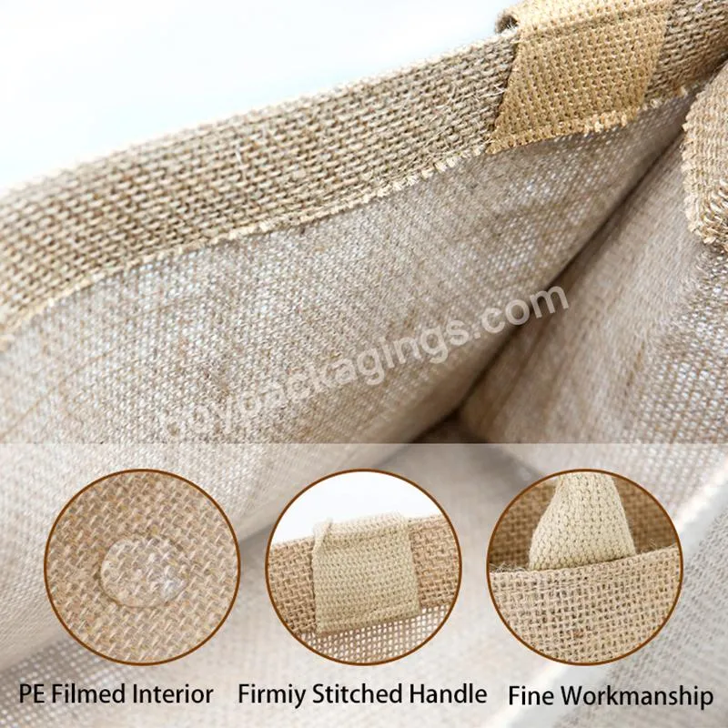 Customized Logo Jute Tote Bags Transparent Clear Pvc Reusable Wear-resistant Beach Handbags