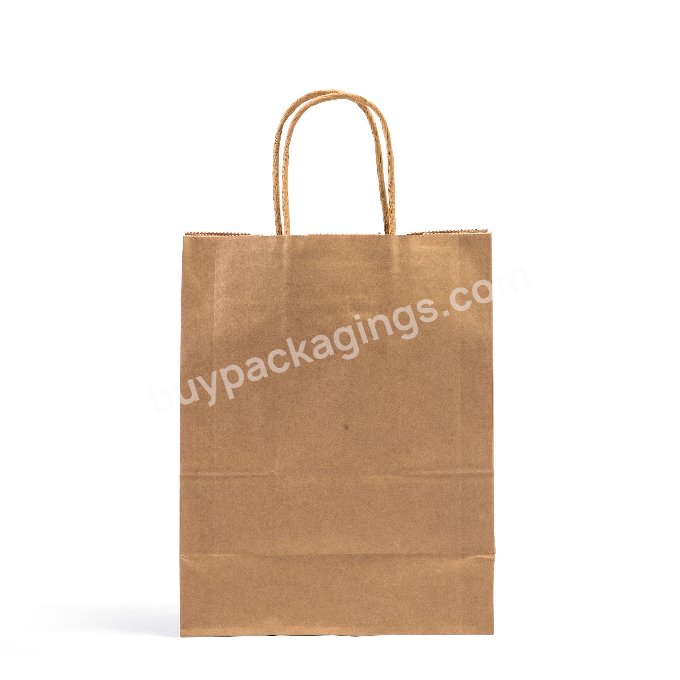 Customized Logo Light Weight Cardboard Shopping Kraft Paper Bag Wholesale