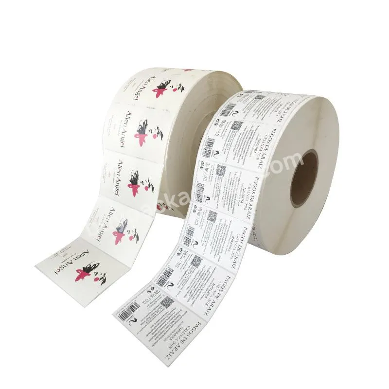 Customized Logo Paper Wine Product Autocollant Packaging Sticker Roll Labels Printing