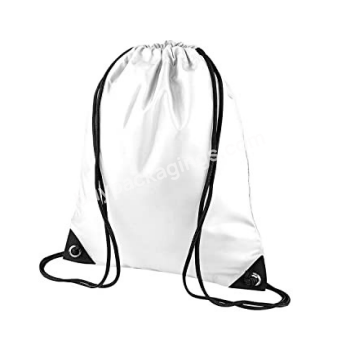 Customized Logo Polyester Drawstring Bag Washable And Reusable Drawstring Gym Bag