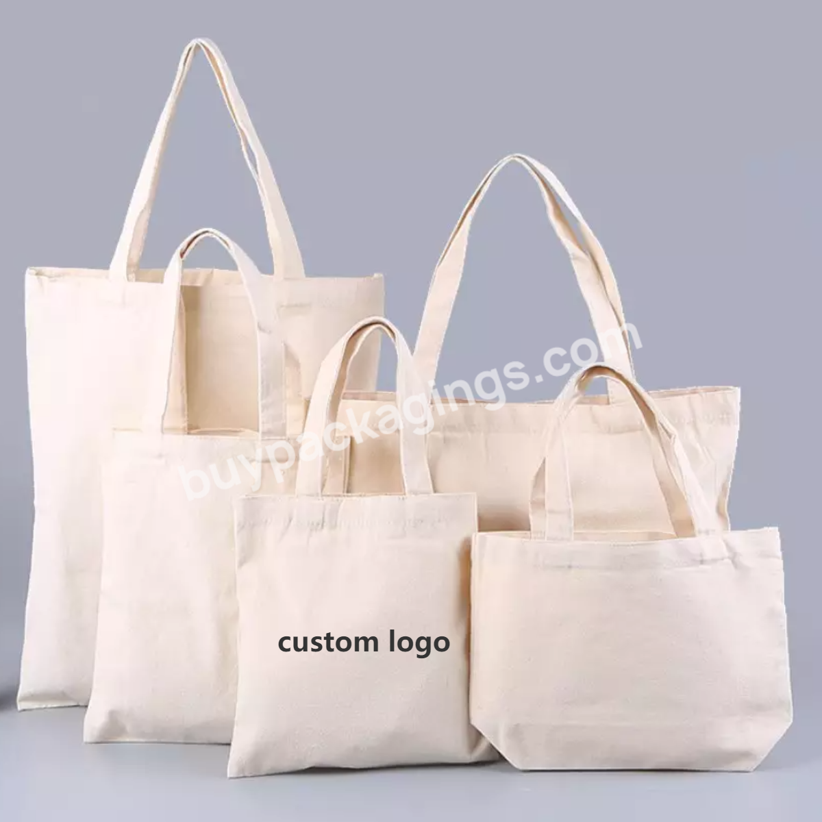 Customized Low Moq Blank Canvas Tote Bag With Custom Printed Logo Eco-friendly Cotton Shopping Bag For Grocery