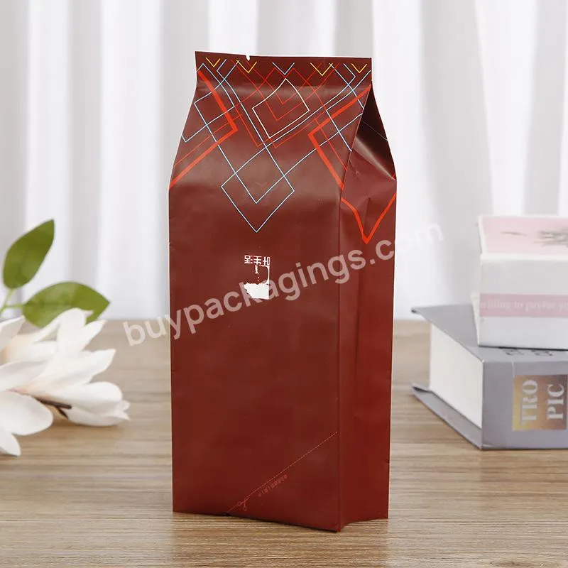 Customized Matte Aluminum Foil Side Gusset Coffee Bag Packaging Pouch With Valves