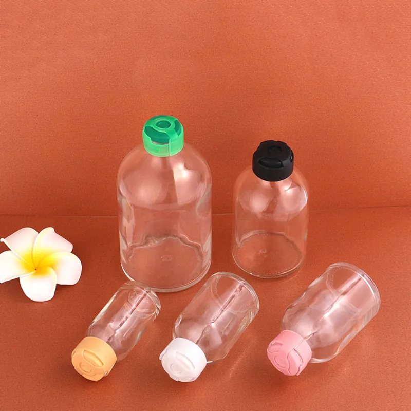 Customized Multiple Capacity Glass Material Penicillin Bottle 7ml 50ml 100ml Bayonet Essence Separate Bottle For Medicine