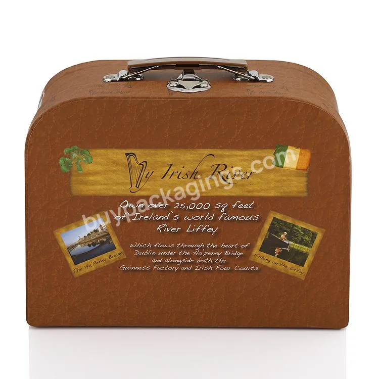 Customized Paper Briefcase Box Coloring Suitcase Shape Box