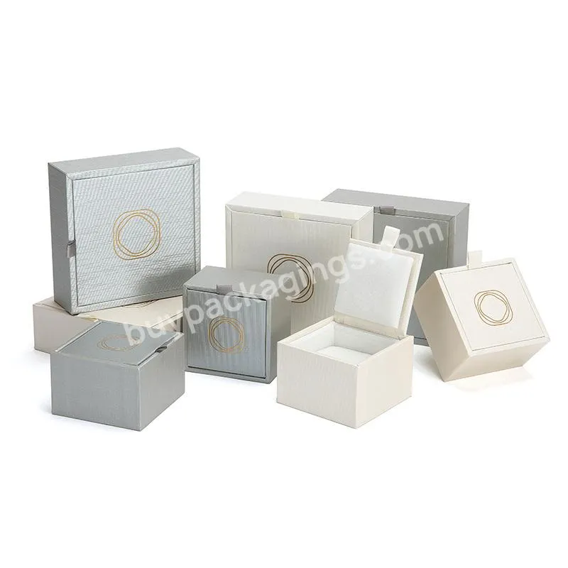 Customized Paper Cardboard Drawer Sliding Jewelry Packaging Box Gift Boxes Necklace Earring Bracelet Ring Jewelry Box