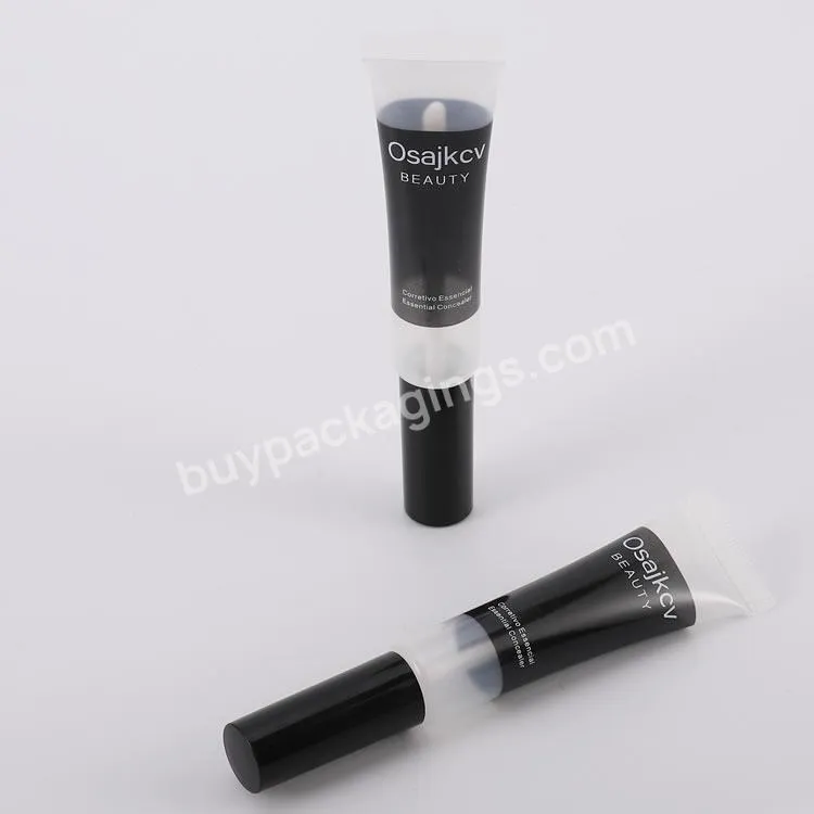 Customized Pe 5ml10ml15ml Lipstick Tube Black Pink Lipstick Tube With Applicator Packaging Plastic Tube Manufacturer