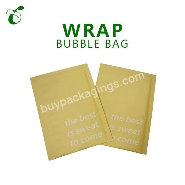 Customized Printed Logo 6x10 Courier Padded Envelopes Compostable Transport Mailing Poly Biodegradable Kraft Bubble Mailer