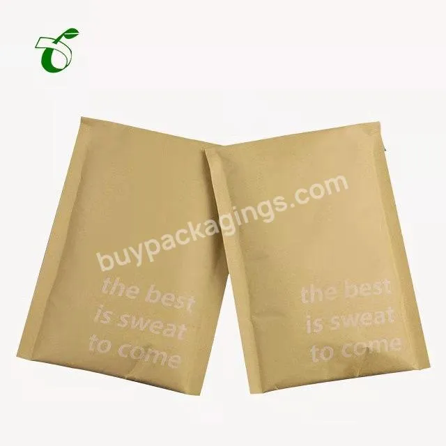 Customized Printed Logo 6x10 Courier Padded Envelopes Compostable Transport Mailing Poly Biodegradable Kraft Bubble Mailer