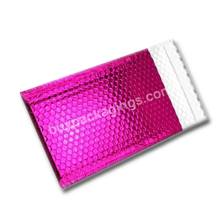 Customized Printed Silver Metallic Foil Bubble Mailer Low Moq Padded Envelopes Free Sample Shipping Packing Bag