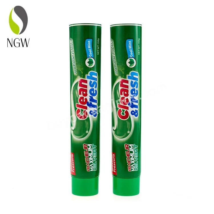 Customized Printing Logo Aluminum Tube Soft Aluminum Plastic Round Empty Hotel Mini Toothpaste Tube Packaging