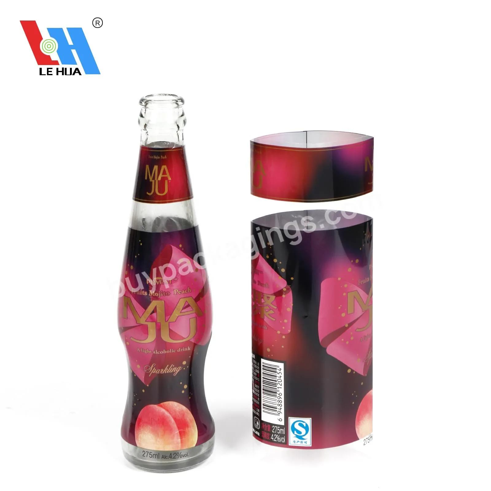 Customized Printing Pet/pvc Heat Shrink Sleeve Wrap Shrink Sleeves Label Shrink Wrap Label For Beverage Juice Bottle