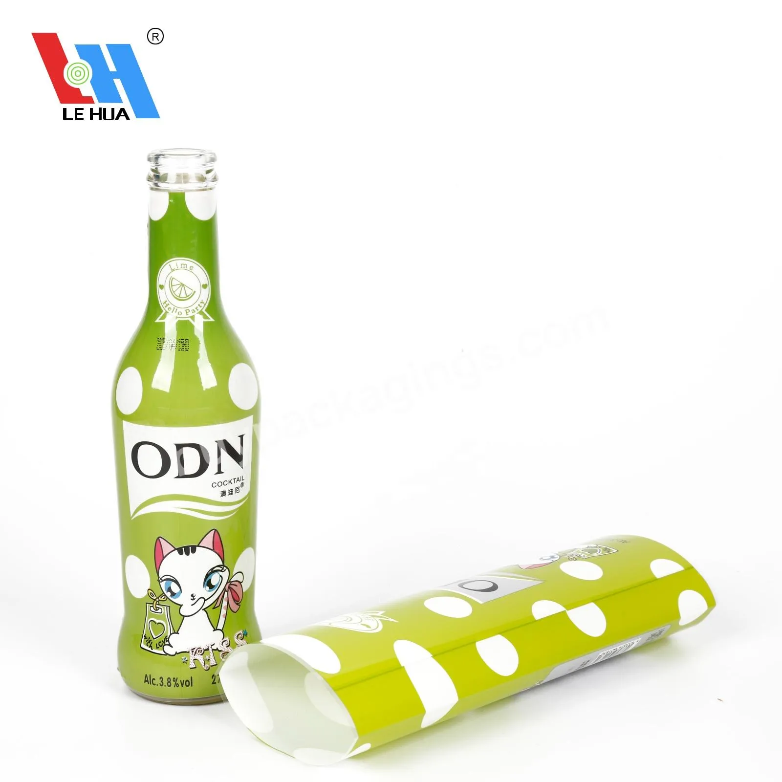 Customized Printing Pvc Heat Shrink Sleeve Wrap Printable Glass Bottle Rolls Shrink Label