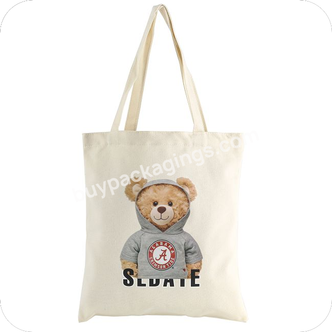 Customized Shopping Bag Tote Bag Custom Canvas Student Bags With Custom Printed Logo