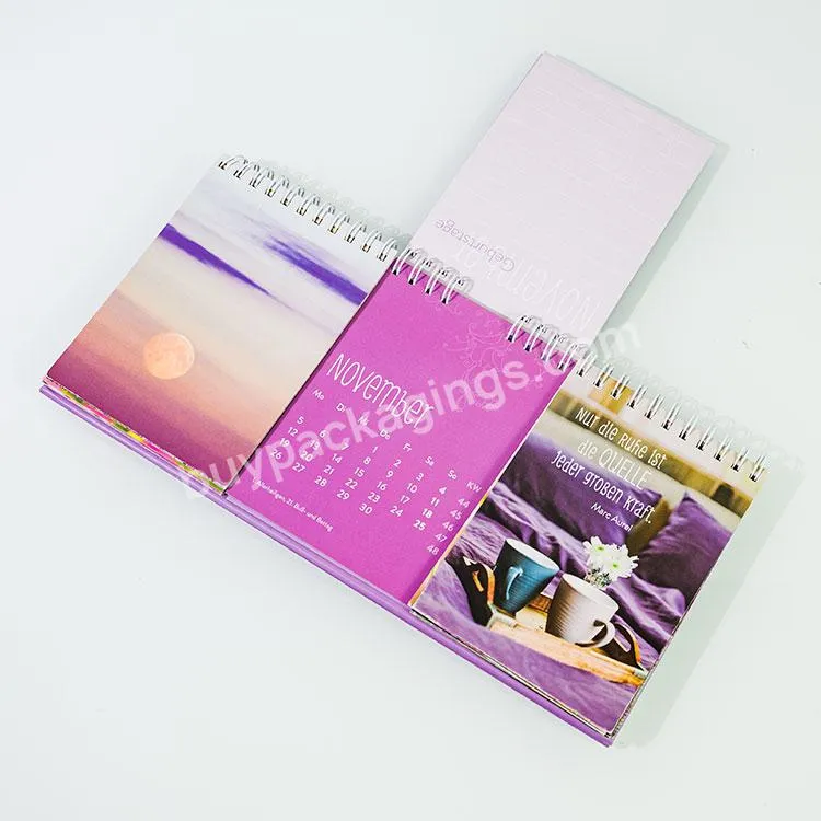 Customized Table Calendar High Quality Cheap Creative Design Printing Stand Desk Calendar