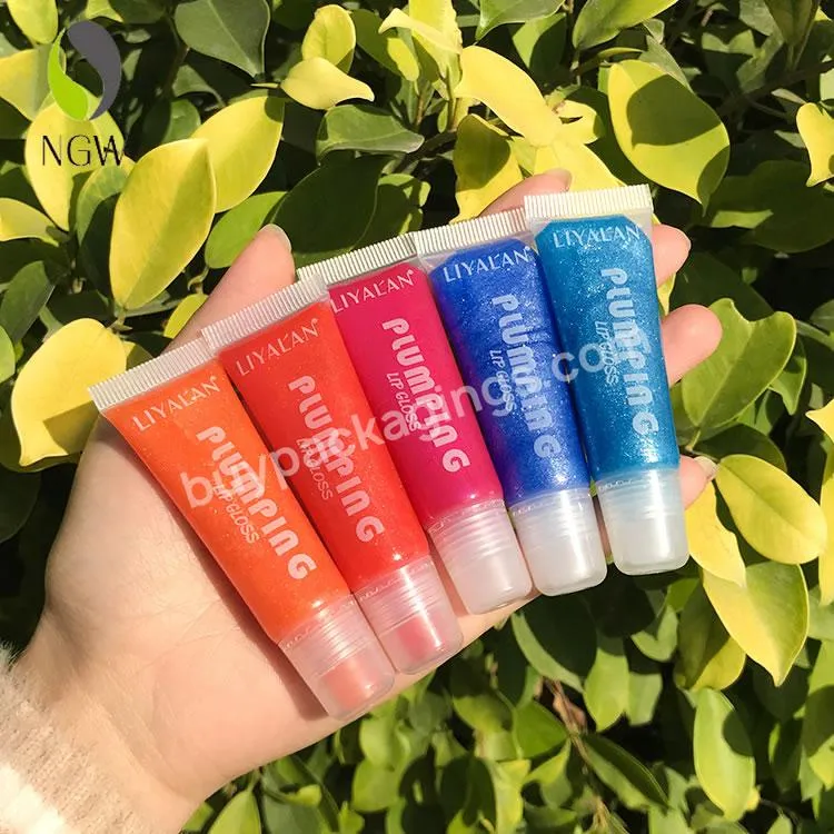 Customized Transparent Empty Plastic Cosmetic Soft Squeeze Plastic Tube Liquid Lip Gloss Tube 10ml15ml20ml25ml30ml