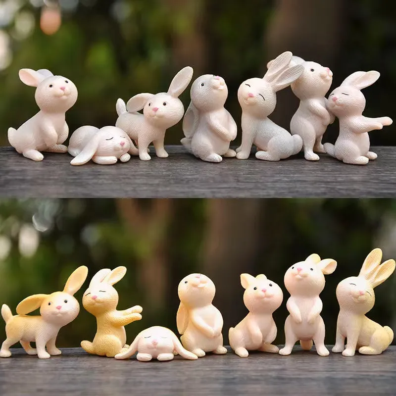 Cute Animals Decorative Fridge Magnets Small Tiny 3D Resin Rabbit Fridge Magnets for Sale