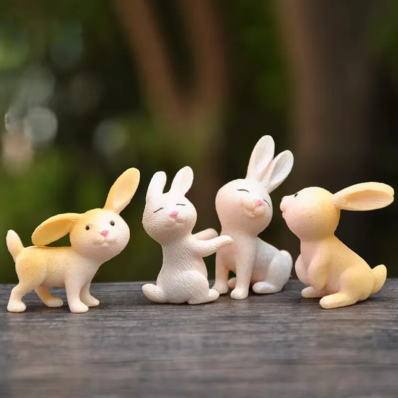 Cute Animals Decorative Fridge Magnets Small Tiny 3D Resin Rabbit Fridge Magnets for Sale