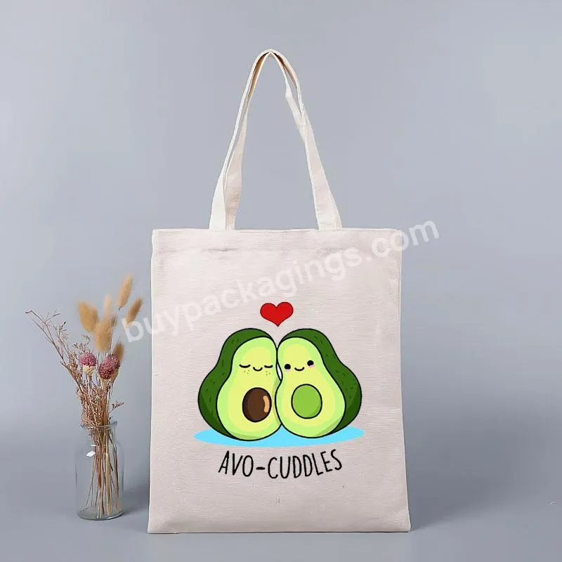 Cute Avocado Cartoons Fashion Pattern Print Eco Tote Bag Women Shopping Bags Printing Handbag Canvas Shopper Shoulder Bag