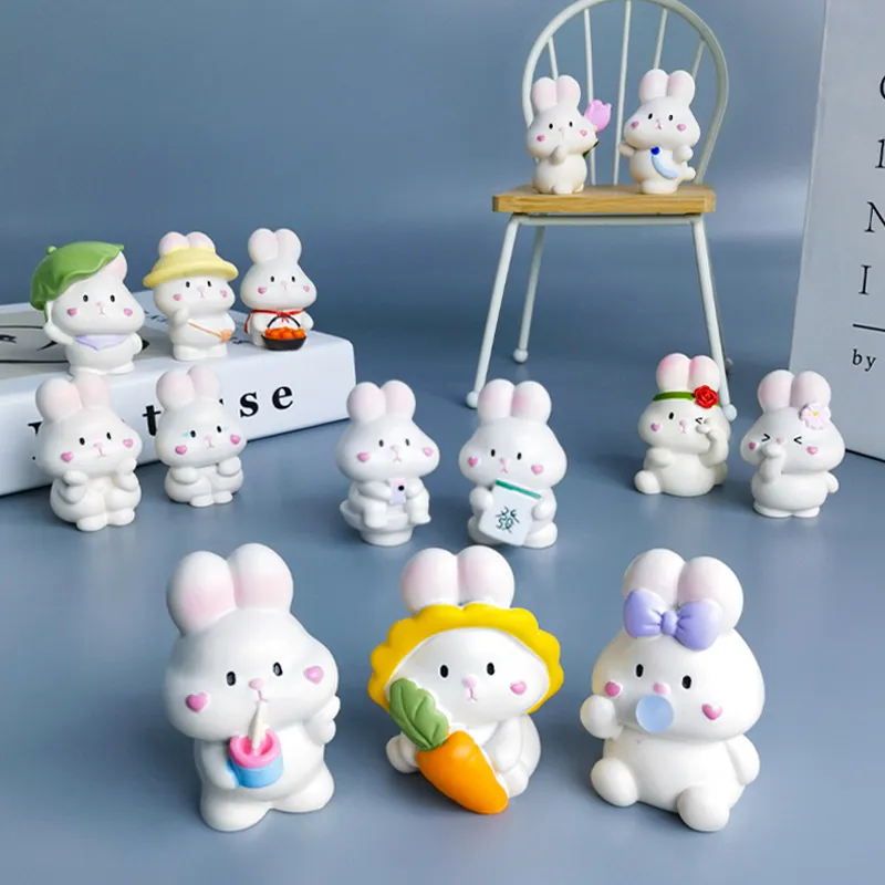 Cute Resin Rabbit Fridge Magnet 3D Animal Refrigerator Magnet