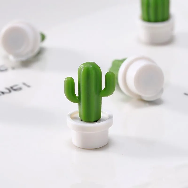 Cute Succulent Plant Fridge Magnet Button 3D Cactus Refrigerator Magnets