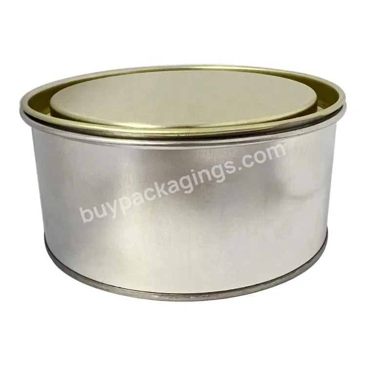 D128 14oz Tinplate Putty Tin Can With Push In Lid