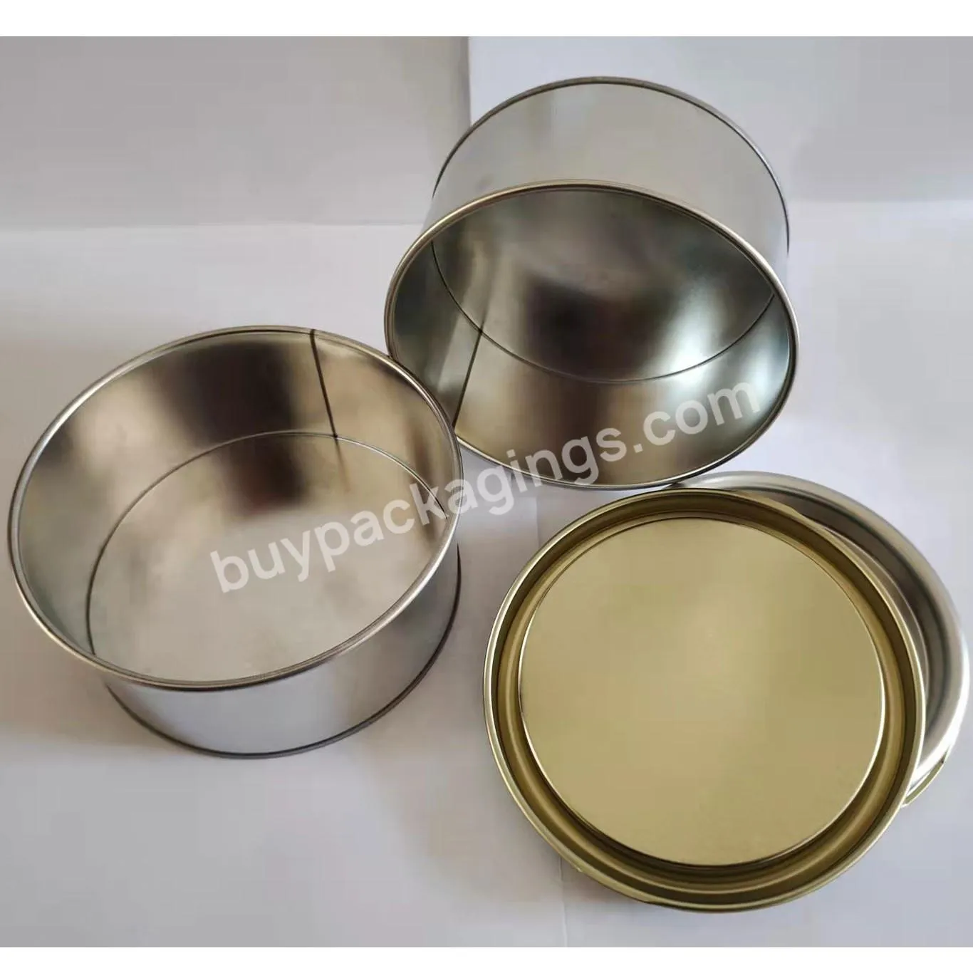 D128mm 1kg Tinplate Tin Can Round Empty Polyester Putty Cans For Putty