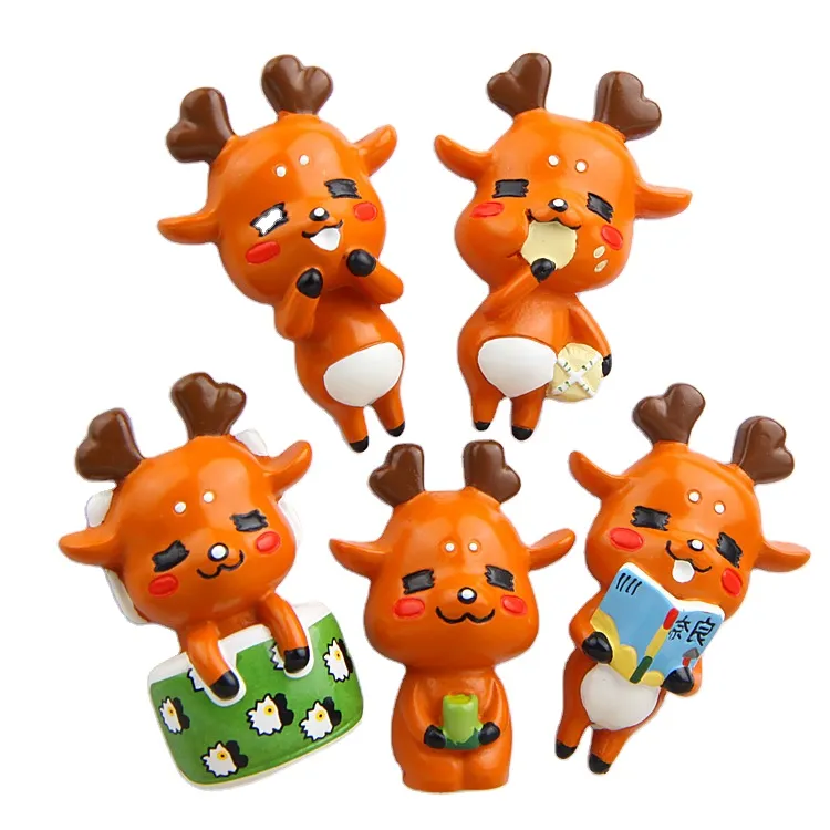 Deer Cartoon Image 3D Resin Material Strong Magnetism Home Decoration Wholesale Fridge magnets