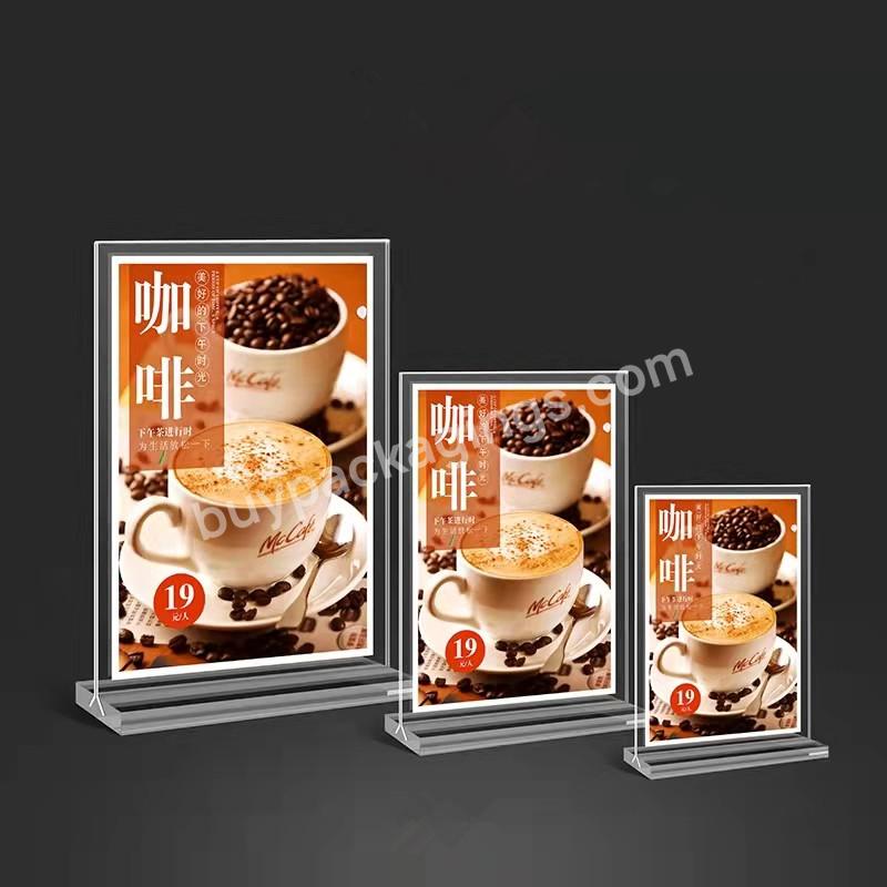 Desktop Display Tent Stand Holder For Restaurants Promotions Events Meetings Acrylic Menu Card - Buy Clear 8.5x11'' Table Holder Acrylic Sign Display Mini Menu Stand,Wholesale Price Desk Label Signs Acrylic T-shaped Menu Holder Acrylic Stand Holder,T