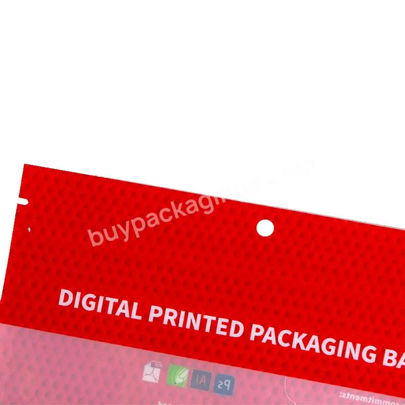 Digital Printing Custom Smell Proof Stand Up Pouch With Clear Window On The Top For Food Packing Zip Lock Mylar Bag