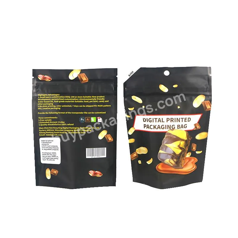 Digital Printing Moq 200 Food Grade Material Flexible Plastic Stand Up Ziplock Customized Printed Laminate Packaging Bags - Buy Zip Lock,Digital Printing Moq 200 Food Grade Material Flexible Plastic Stand Up Ziplock Customized Printed Laminate Packag