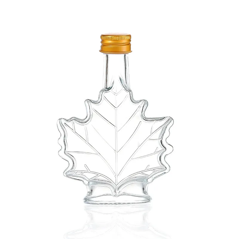 Direct sales 250ML100ML50ML Maple Leaf bottle Leaf Wine bottle Aromatherapy glass beverage bottle