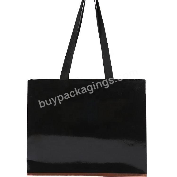 Direct Selling Luxury High-end Black Cheap Personalized Wine Shopping Bag