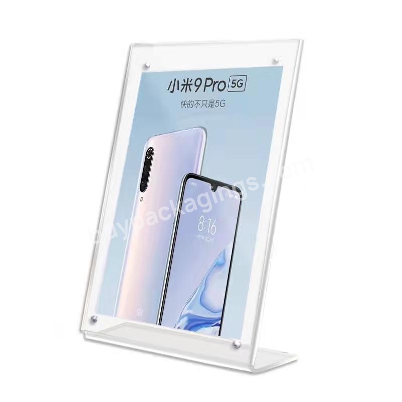 Directly Factory Custom L Shape Lucite Counter Display Rack Oem Acrylic Table Menu For Restaurant Hotel Office - Buy Factory Customize Clear Card Stand Transparent 4"w X 6"h Acrylic Sign Holader Slant Menu Holder,Acrylic Sign Holder Clear A4 Table Ca