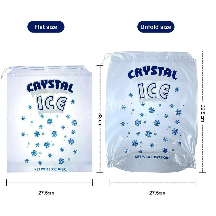 Disposable Nylon Freezer Storage Ice Cube Cream Bag Cooler With Strap