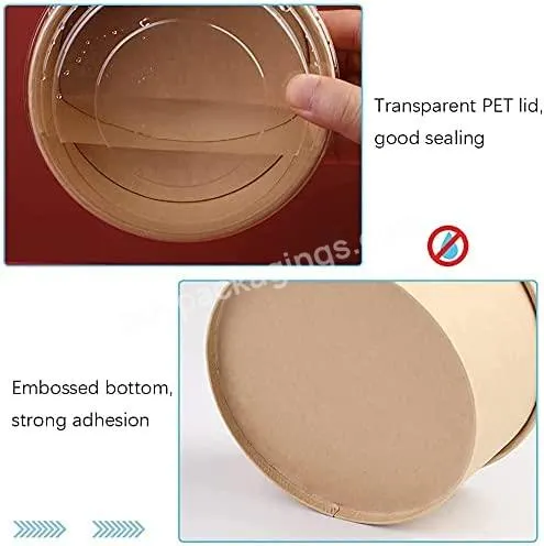 Disposable Paper Bowl Kraft Salad Paper Bowl - Buy Salad Paper Bowl,Disposable Kraft Paper Bowl,Kraft Paper Bowl With Lid.