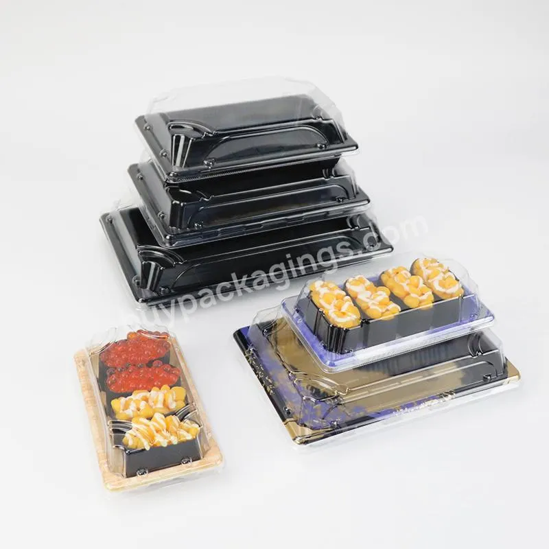 Disposable Plastic Takeaway Sushi Packaging Box,Wholesale Clear Sushi Food Container With Lid