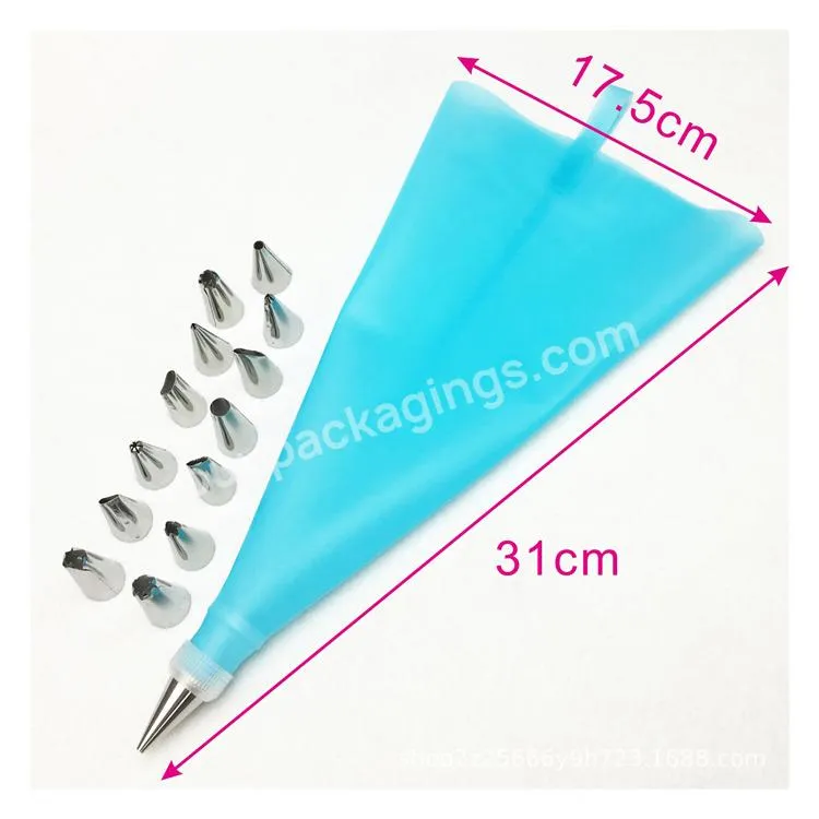 Disposable Tpu Transparent Tipless Pastry Bags Cake Decoration Icing Piping Bags And Tips Set