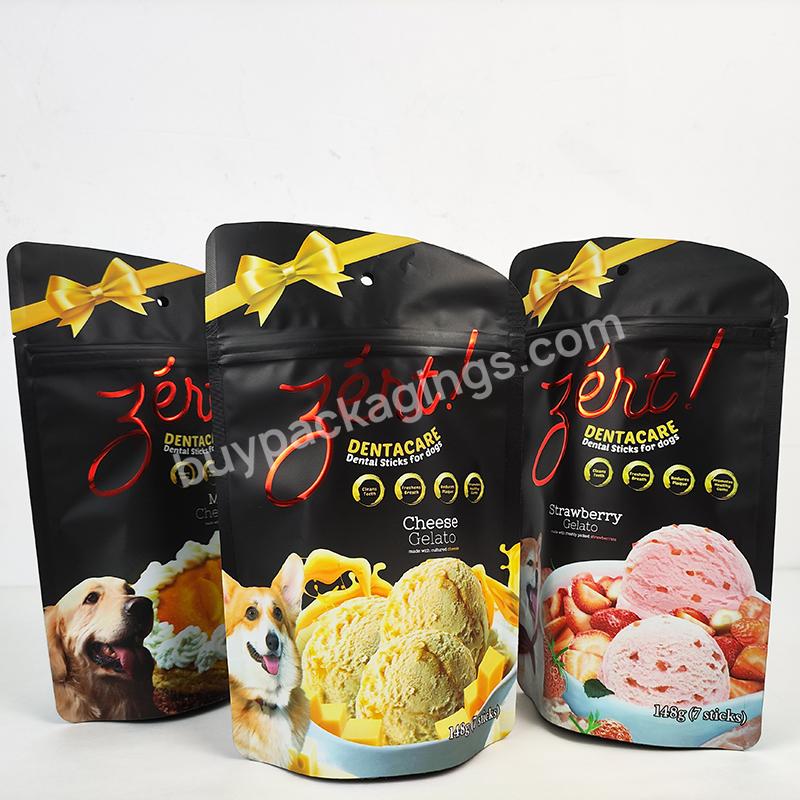Dog Feed Packaging Stand Up Pouch Aluminum Foil Stand Up Pet Dog Food Bag With Zipper Pet Dog Food Bag With Resealable Zipper
