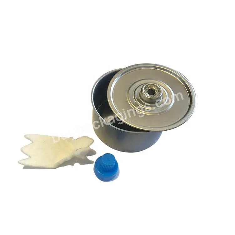 Double Hole Can Be Selected Hole 250ml Round Alcohol Tin Cans With Cotton Cores