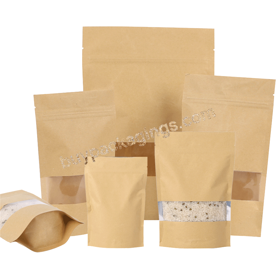 Doypack Kraft Brown Ziplock 250g Packaging Paper Coffee Food Stand Up Pouch - Buy Food Stand Up Pouch,Paper Coffee Pouch,Coffee Stand Up Pouch.