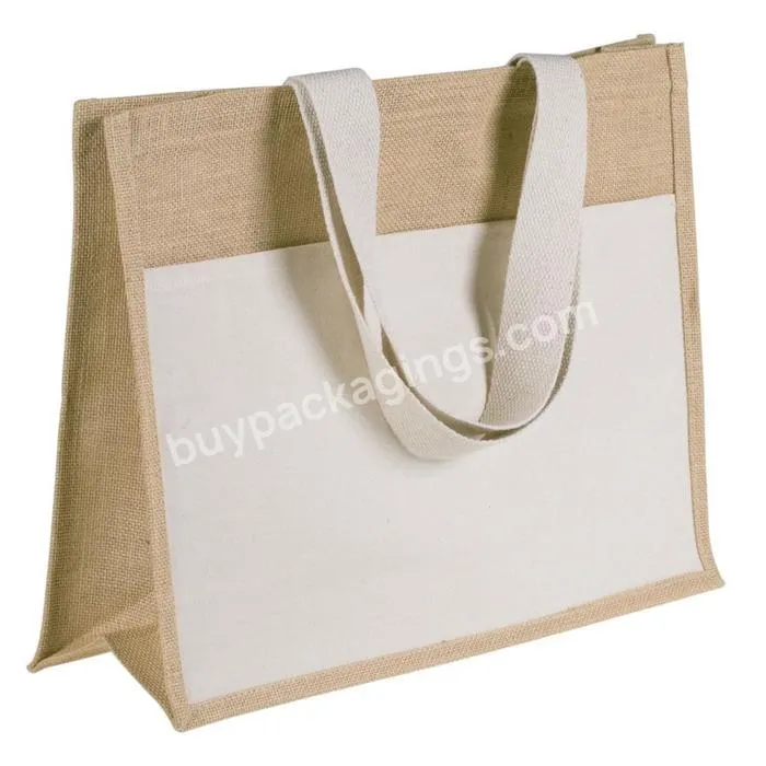 Durable Eco Friendly China Bamboo Handmade Burlap Hemp Shopping Colored Jute Bag