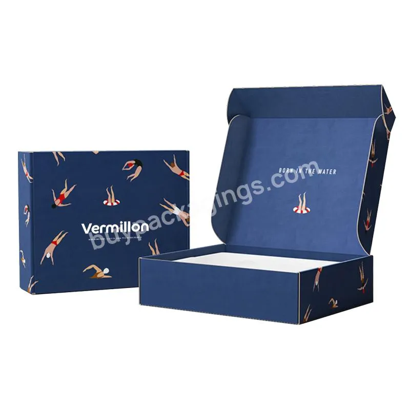 E-commerce Custom Printing Logo Self Sealing Recycled Shipping Box E Flute Corrugated Transport Mailer Carton