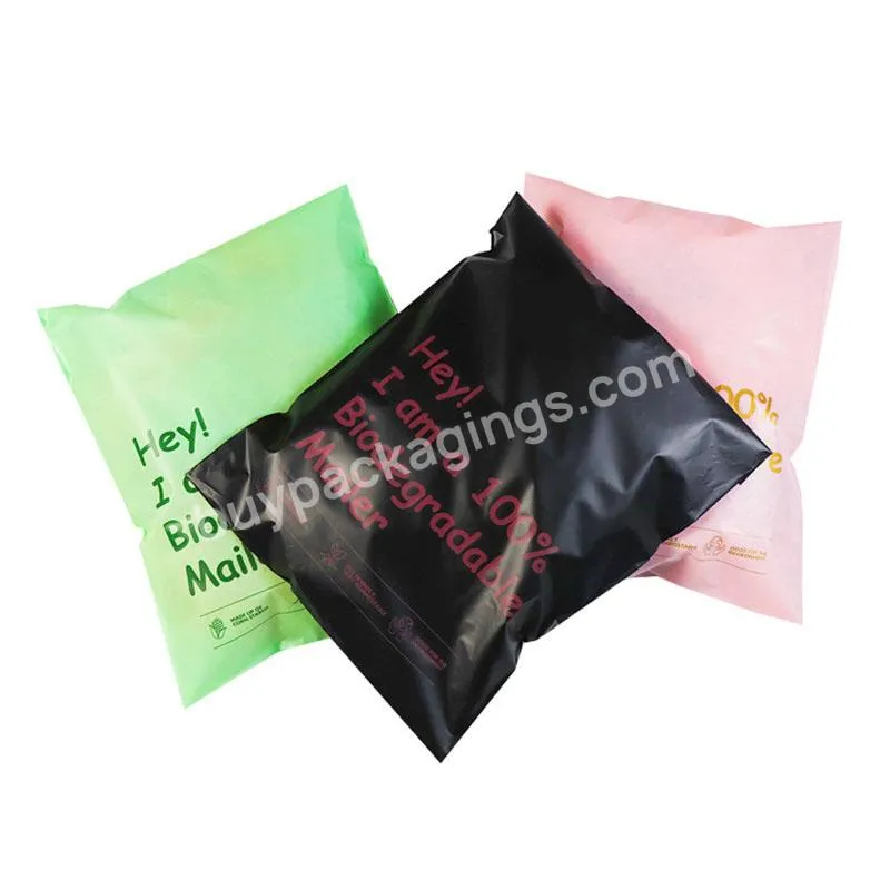 Eco Degradable Compostable Corn Starch Poly Plastic Mailer Mailing Courier Bag With Logo