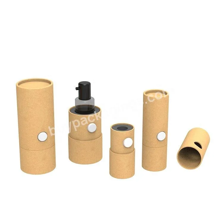 Eco Friendly Child Resistant Round Kraft Paper Cardboard Twist Up Push Up Deodorant Paper Tube Containers