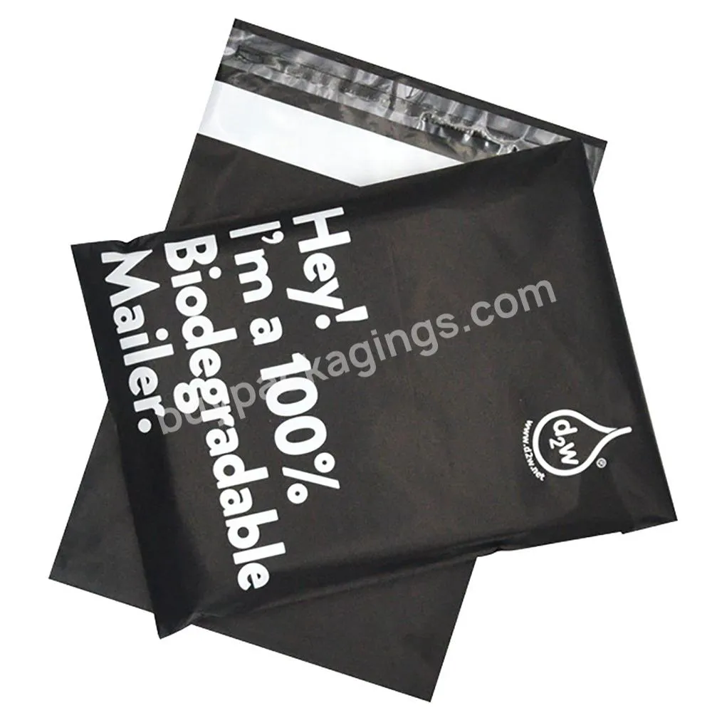 Eco Friendly Custom Logo Home A3 12x18 9 X 6 Inch Biodegradable D2w Black Matte Poly Bag Cosmetic Large Rigid Compostable Mailer