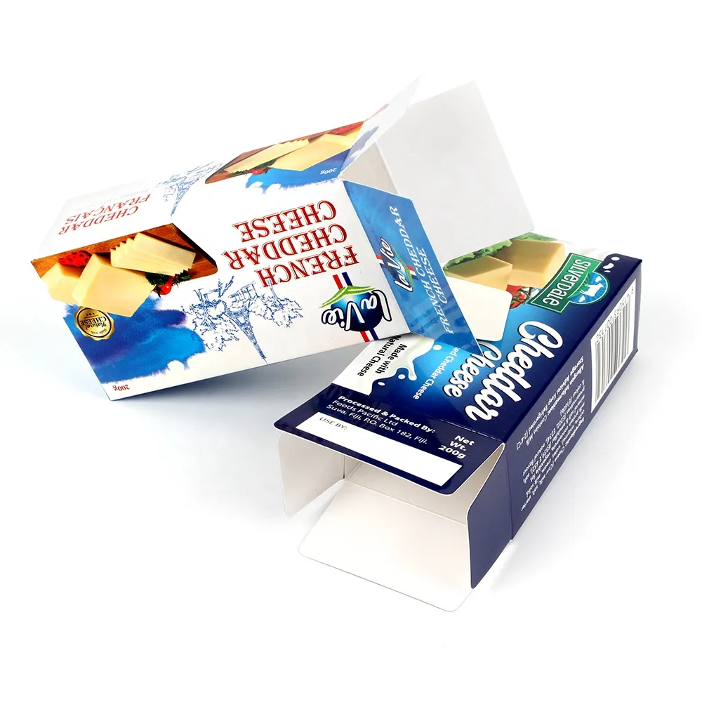 Eco friendly custom printed cardboard food packaging box cheese packaging box