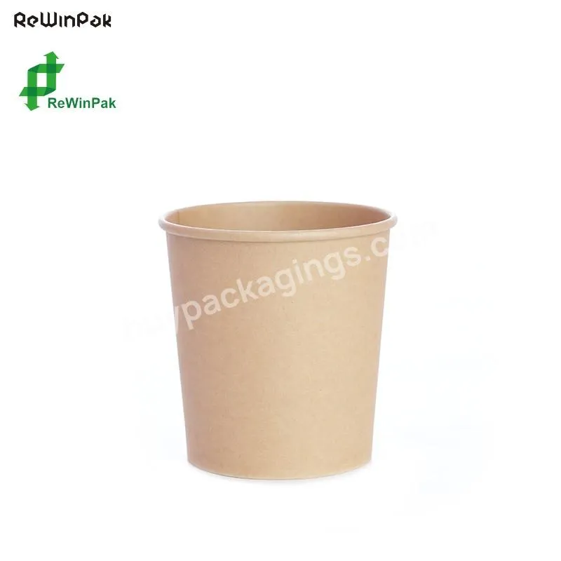 Eco Friendly Disposable Paper Soup Cup With Paperlid And Pp/pet/ops Lid Hot Noodle Paper Bowl With No Leakage Lid