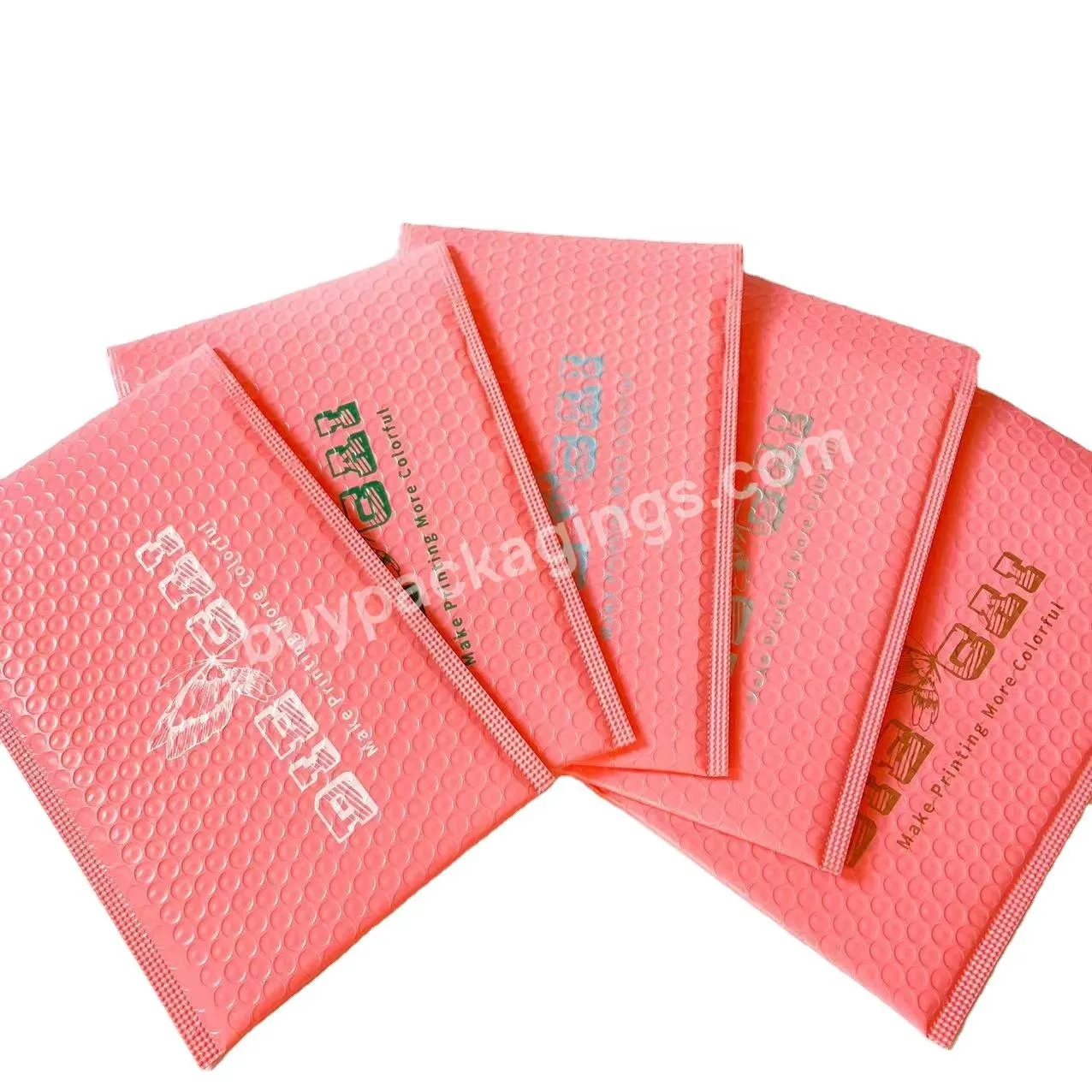 Eco Friendly Padded Mailer Packaging Envelopes Bubble Pink Poly Mailer Bags Waterproof Logistics Transport Mail Bag