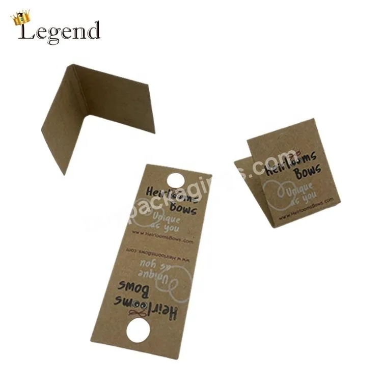 Eco-Friendly Recycled Material Earring Socks Brown Kraft Cards Custom Printing Simple Jewelry Paper Card